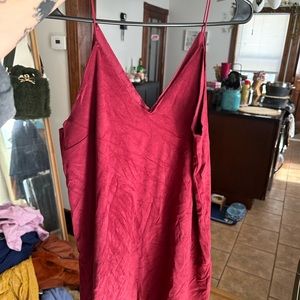 Velvet magenta dress